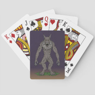 Dogman Cryptid of Weerwolf Pokerkaarten