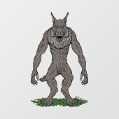 Dogman Cryptid of Weerwolf Raamsticker (Vel)