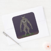 Dogman Cryptid of Weerwolf Vierkante Sticker (Envelop)