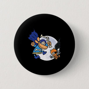 Dogman en kat onmisbaar voor Kind Ronde Button 5,7 Cm