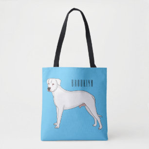 Dogo argentino cartoon afbeelding draagtas