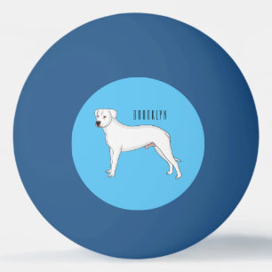 Dogo argentino cartoon afbeelding pingpongballen