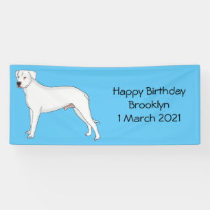Dogo argentino cartoon afbeelding spandoek