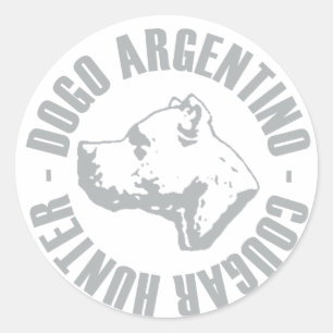 DOGO ARGENTINO COUGAR HUNTER RONDE STICKER