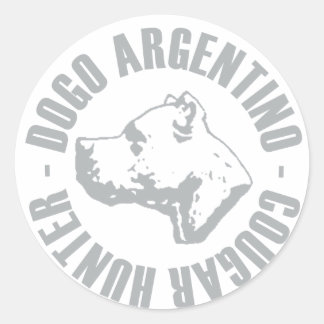 DOGO ARGENTINO COUGAR HUNTER RONDE STICKER