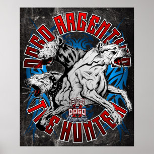Dogo Argentino de jager Poster