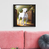 Dogo Argentino Dog Canvas Afdruk (Insitu (Woonkamer))