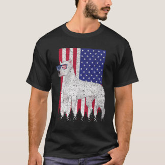 Dogo Argentino Patriotic Dog Usa Pride American Fl T-shirt