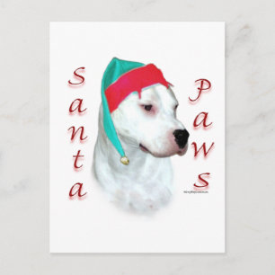 Dogo Argentino Santa Paws Feestdagenkaart