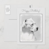 Dogo Argentino schilderen - Oorspronkelijke honden Briefkaart (Voorkant / Achterkant)