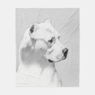 Dogo Argentino schilderen - Oorspronkelijke honden Fleece Deken