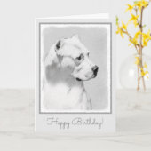 Dogo Argentino schilderen - Oorspronkelijke honden Kaart (Gele Bloem)