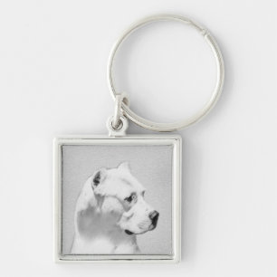 Dogo Argentino schilderen - Oorspronkelijke honden Sleutelhanger