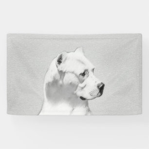 Dogo Argentino schilderen - Oorspronkelijke honden Spandoek