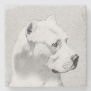 Dogo Argentino schilderen - Oorspronkelijke honden Stenen Onderzetter