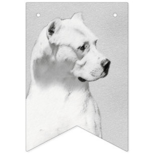 Dogo Argentino schilderen - Oorspronkelijke honden Vlaggetjes