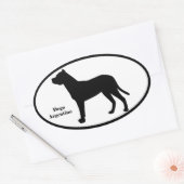 Dogo Argentino SIlhouette Ovale Sticker (Envelop)