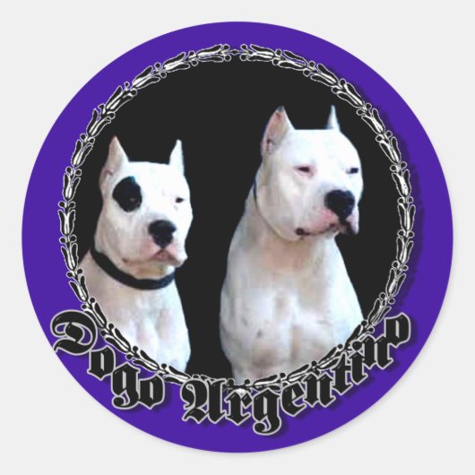 Dogo Argentino stickers (Voorkant)