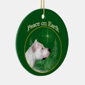 Dogo Argentino Vrede Keramisch Ornament (Rechts)