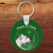 Dogo Argentino Vrede Sleutelhanger (Voorkant)