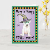 Dogo Argentino Witch Kaart (Gele Bloem)