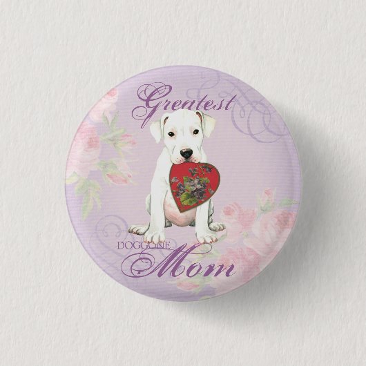 Dogo Heart mama Ronde Button 3,2 Cm (Voorkant)