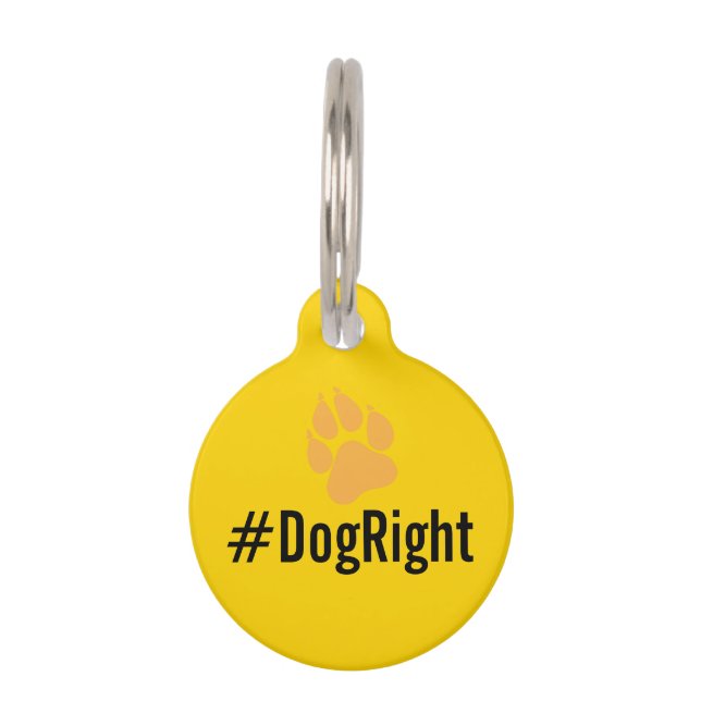 #DogRight MAGA grappig bewerkbaar label DIY  label Huisdierpenning (Voorkant)
