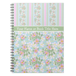 Dogrots roses et rayures Chic Carnet Spiral