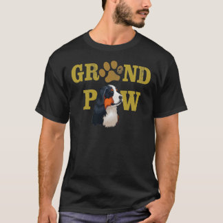 Dogs 365 Bernese Mountain Paw Grandpaw Grandpa Dog T-shirt