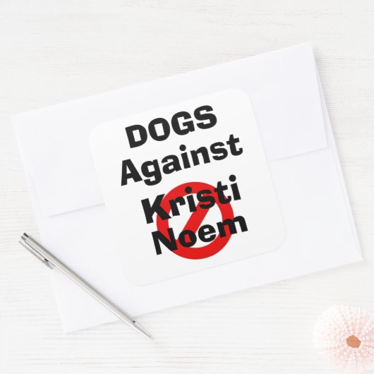 Dogs Against Kristi Noem Sticker (Enveloppe)
