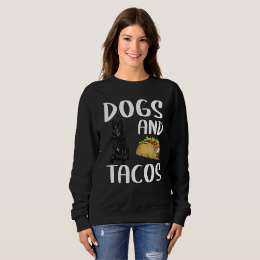 Dogs And Tacos Belgian Sheepdog Mexican Food Trui (Voorkant volledig)