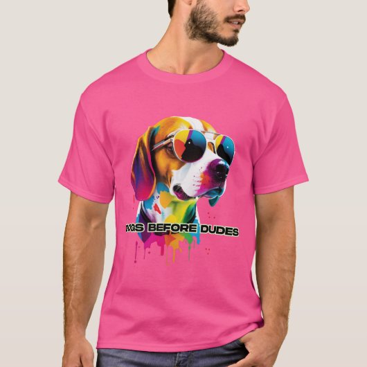 DOGS BEFORE DUDES T-SHIRT (Voorkant)