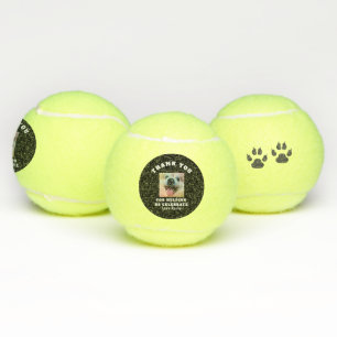 Dog's Birthday Custom Photo Party Favor Tennisballen