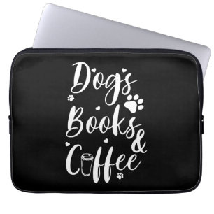 Dogs Boeken Koffie Hondenliefhebber Boek Worm Laptop Sleeve