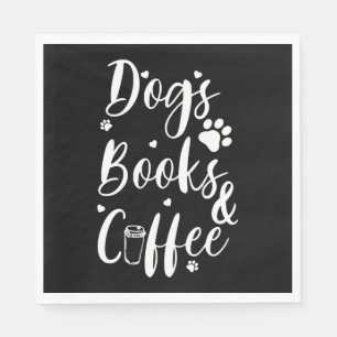 Dogs Boeken Koffie Hondenliefhebber Boek Worm Servet