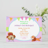 Dogs Cartoon Cute Invitation (Debout devant)
