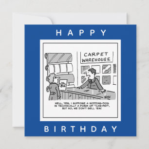 Dogs Cartoon wordt niet verkocht in tapijtschoenen Kaart