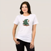 Dogs Christmas Tree Attack Funny Holiday Gift Tri-Blend Shirt (Voorkant volledig)