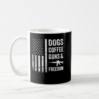 DOGS COFFEE PISTOLEN & FREEDOM - Funny Pro Pistool Koffiemok