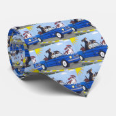 Dogs Cruising Necktie Stropdas (Opgerold)