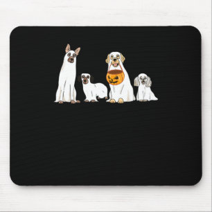 Dogs Dearing Ghost Costume Fun Dog Halloween Manne Muismat