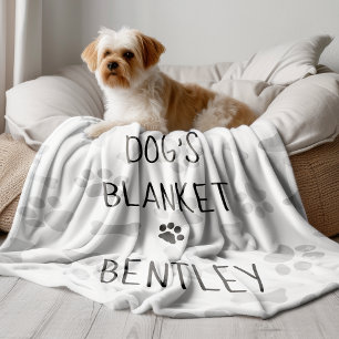 Dog's Deken Gepersonaliseerde Paw Prints Pet Dog
