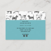 Dogs Dog Walker Sitter Visitekaartje (Achterkant)