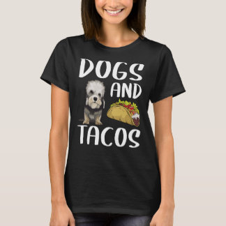 Dogs en Tacos Dandie Dinmont Terrier Mexican Food T-shirt
