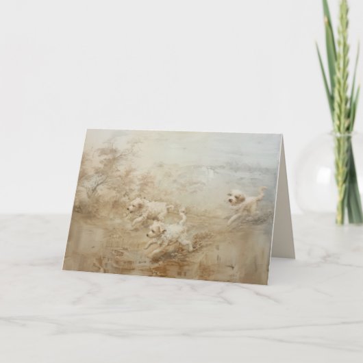 Dogs - Folded Wenskaart Kaart (Voorkant)