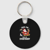 Dogs For Everybody Santa Funny Christmas Xmas (1) Sleutelhanger (Voorkant)