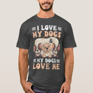 Dogs FourLegged Friend Puppies Dograining retro T-shirt
