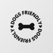 Dogs Friendly Sign , Dogs Friendly Storefront Sign Raamsticker (Vel)