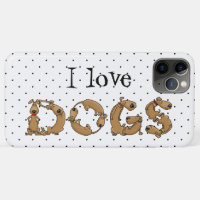 DOGS gespeld in Cute Funny Dog Letters