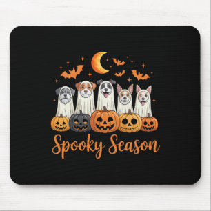 Dogs Ghosts Schattigee Dogs Verkleed als Ghost Fun Muismat